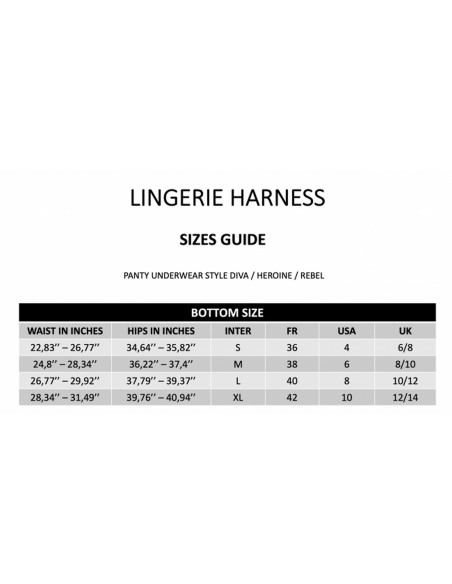 Harness Lingerie Heroine - Xl - Uprzęże Strapon - 16