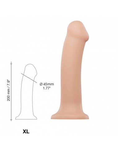 SEMI-REALISTIC DUAL DENSITY BENDABLE DILDO VANILLA - XL - Dilda silikonowe - 4