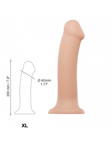SEMI-REALISTIC DUAL DENSITY BENDABLE DILDO VANILLA - XL - Dilda silikonowe - 4