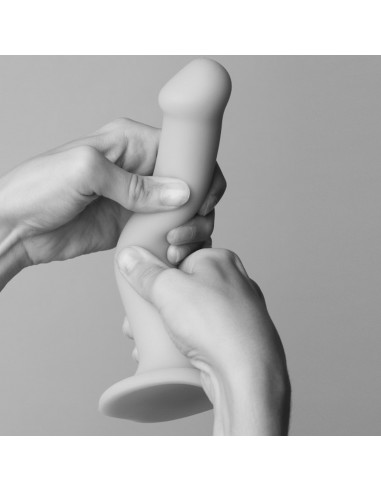 SEMI-REALISTIC DUAL DENSITY BENDABLE DILDO VANILLA - XL - Dilda silikonowe - 5