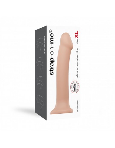 SEMI-REALISTIC DUAL DENSITY BENDABLE DILDO VANILLA - XL - Dilda silikonowe - 7
