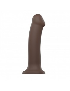 SEMI-REALISTIC DUAL DENSITY BENDABLE DILDO CHOCOLATE - XL - Dilda silikonowe - 1