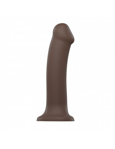 SEMI-REALISTIC DUAL DENSITY BENDABLE DILDO CHOCOLATE - XL - Dilda silikonowe - 1