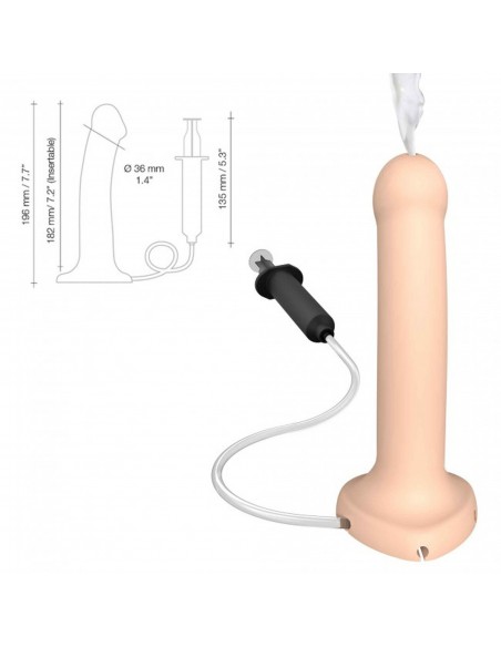 SQUIRTING CUM DILDO SEMI-REALISTE VANILLA - L - Dilda realistyczne - 2