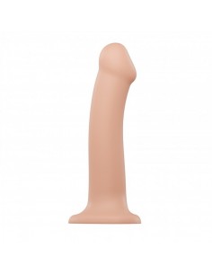 SEMI-REALISTIC DUAL DENSITY BENDABLE DILDO VANILLA - L - Dilda silikonowe - 1