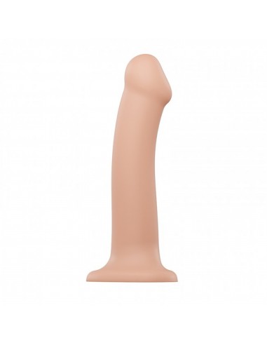 SEMI-REALISTIC DUAL DENSITY BENDABLE DILDO VANILLA - L - Dilda silikonowe - 1