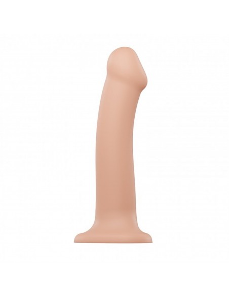 SEMI-REALISTIC DUAL DENSITY BENDABLE DILDO VANILLA - L - Dilda silikonowe - 1