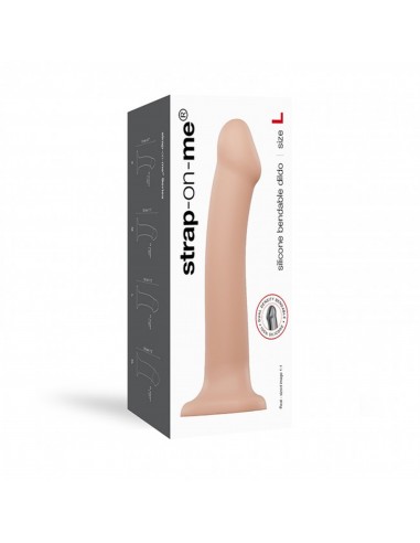 SEMI-REALISTIC DUAL DENSITY BENDABLE DILDO VANILLA - L - Dilda silikonowe - 6