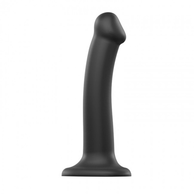 Dildo Silikonowe Realistic Dual Density Bendable Dildo Black - M - 1