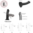 Dildo Silikonowe Realistic Dual Density Bendable Dildo Black - M - 2