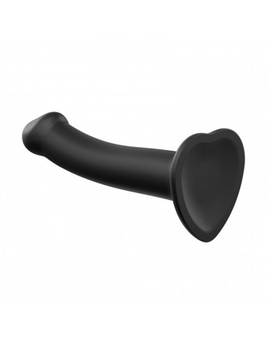 SEMI-REALISTIC DUAL DENSITY BENDABLE DILDO BLACK - M - Dilda silikonowe - 4