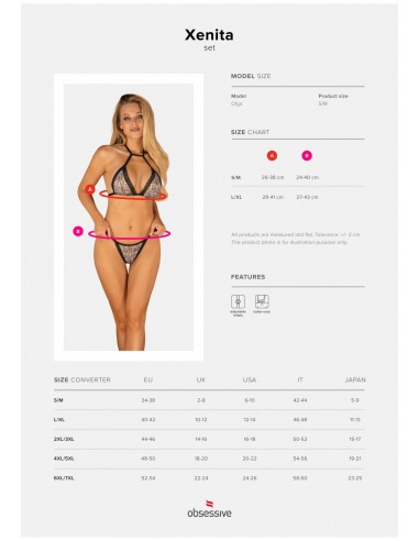 Xenita komplet 2-częściowy  S/M - Komplety bielizny erotycznej - 7