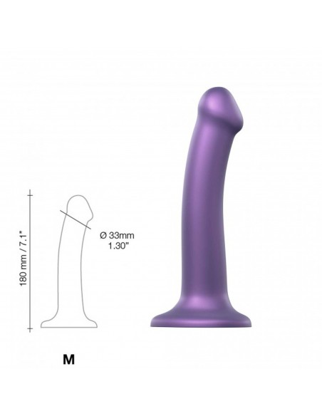 MONO DENSITY DILDO METALLIC PURPLE - M - SHINE - Dilda silikonowe - 3