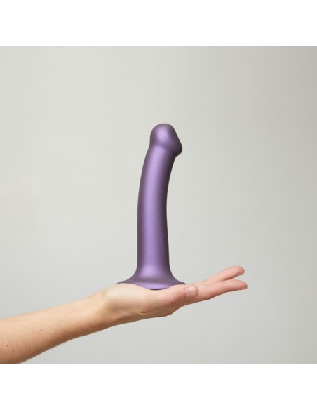 MONO DENSITY DILDO METALLIC PURPLE - M - SHINE - Dilda silikonowe - 4