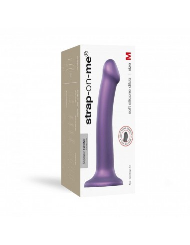MONO DENSITY DILDO METALLIC PURPLE - M - SHINE - Dilda silikonowe - 5