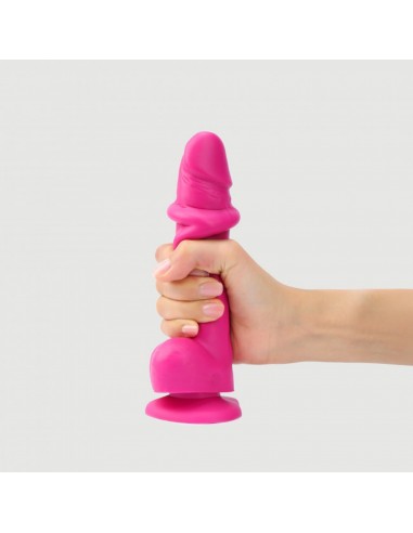 SLIDING SKIN REALISTIC DILDO FUSHIA S - Dilda realistyczne - 2
