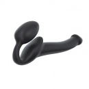 Semi-Realistic Bendable Strap-On Black - S - 1