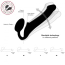 Semi-Realistic Bendable Strap-On Black - S - 3