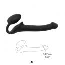 Semi-Realistic Bendable Strap-On Black - S - 4