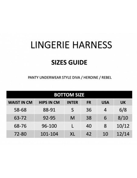 Harness Lingerie Heroine - S - Uprzęże Strapon - 18