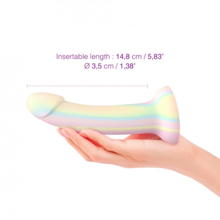 Dildo silikonowe Dildolls Fantasia z podstawą ssącą i efektem świecenia w ciemności - 17,6 cm - 3