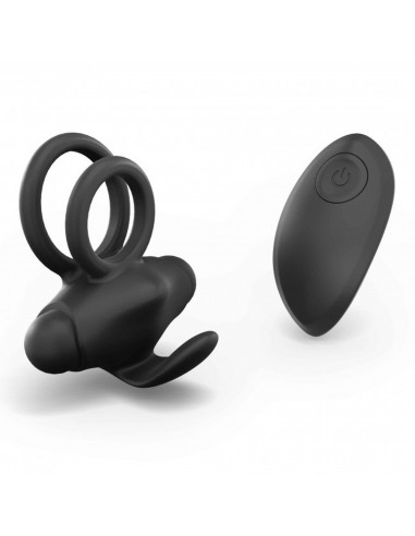 Mr & Mrs Vibe - Black Onyx - Pierścienie erekcyjne wibrujące - 2