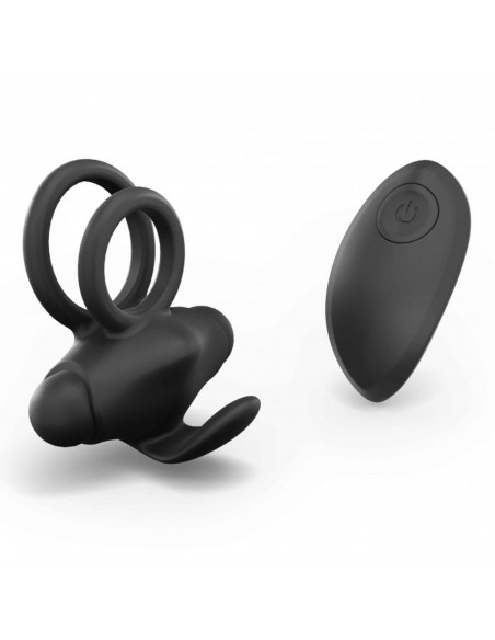 Mr & Mrs Vibe - Black Onyx - Pierścienie erekcyjne wibrujące - 2