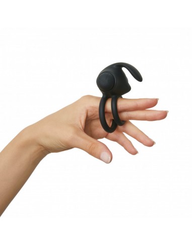 Mr & Mrs Vibe - Black Onyx - Pierścienie erekcyjne wibrujące - 6