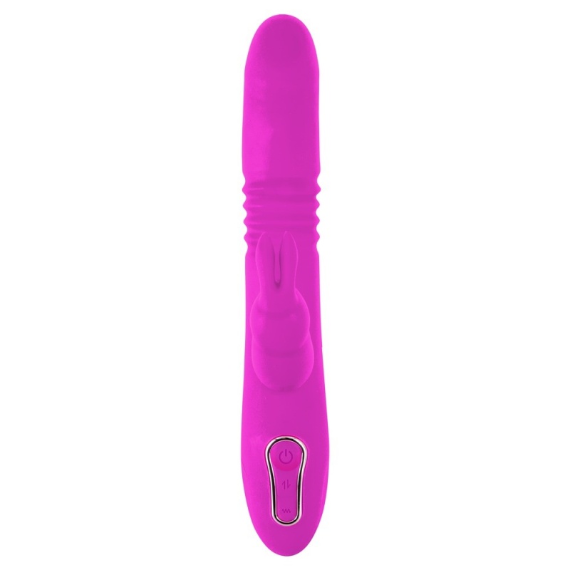 Wibrator królik Thrusting Pearl Rabbit z 2 silnikami, funkcją pchnięcia i rotującymi kulkami, 24,8–26 cm - 4