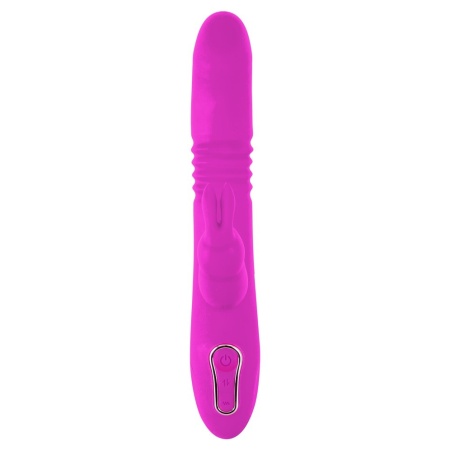 Wibrator królik Thrusting Pearl Rabbit z 2 silnikami, funkcją pchnięcia i rotującymi kulkami, 24,8–26 cm - 4