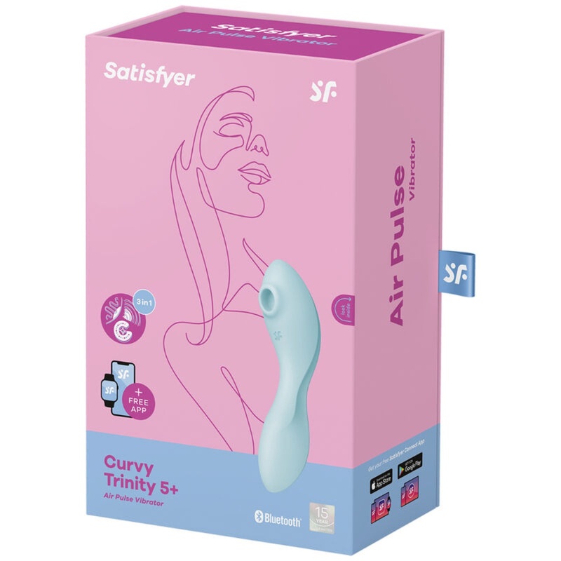 Stymulator Satisfyer Curvy Trinity 5+ Connect App - 3 silniki, fala ciśnienia i wibracje punktu G, 16,6 cm - 4