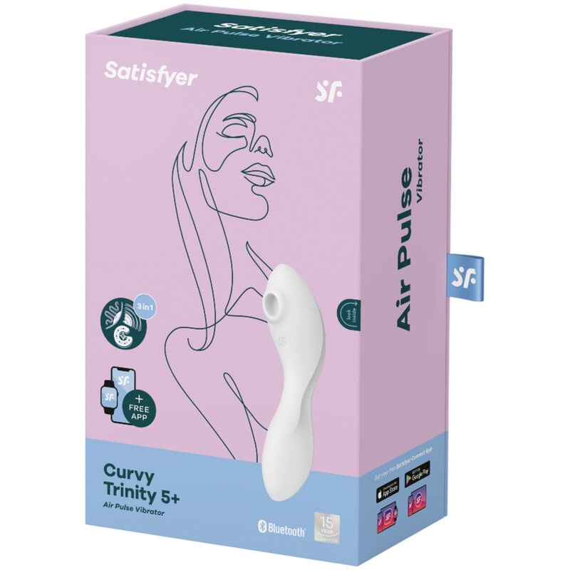 Stymulator 2w1 Curvy Trinity 5+ z falami powietrznymi i wibracjami punktu G, 16,6 cm - 4