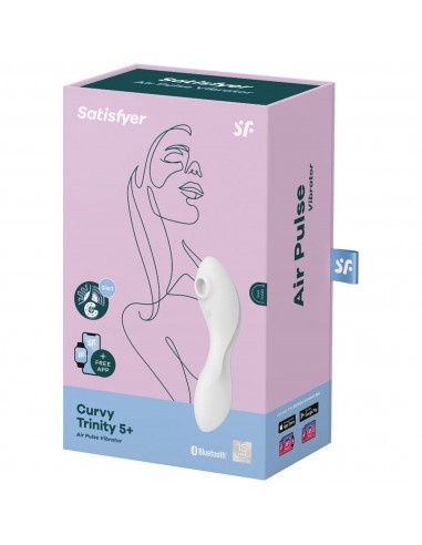 Stymulator-Curvy Trinity 5 Connect App (White) - Wibratory Bezdotykowe - 4