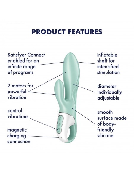 Air Pump Bunny 5 Connect App Mint - Wibratory Króliczki - 6