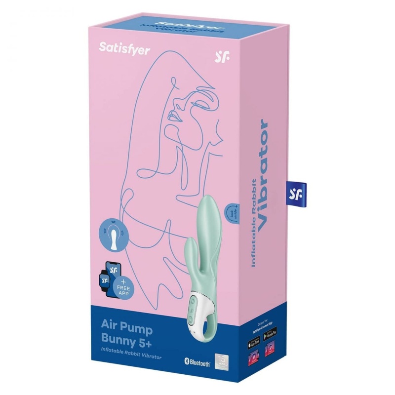 Wibrator Króliczek Air Pump Bunny 5 Connect App Mint - 8