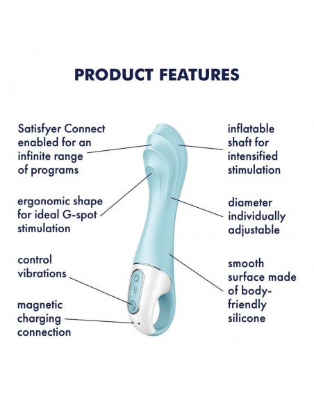 Air Pump Vibrator 5 Connect App blue - Wibratory Punktu G - 6