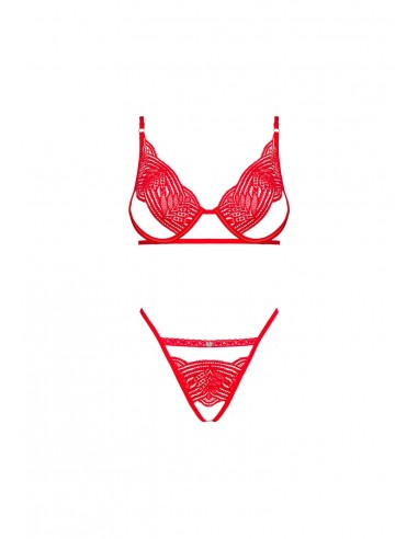 Mellania komplet czerwony  S/M - Komplety bielizny erotycznej - 6