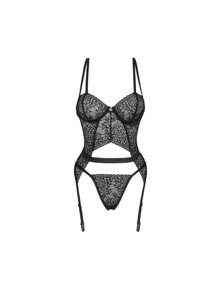 Yaskana gorset czarny  M/L - Komplety bielizny erotycznej - 6