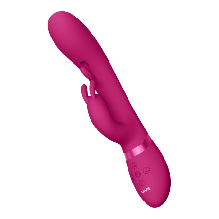 Wibrator króliczek Tama Pink - 3 silniki F1 z falowaniem, długość 27,6 cm - 4