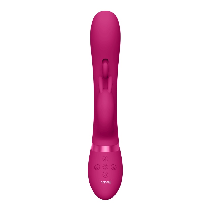 Wibrator króliczek Tama Pink - 3 silniki F1 z falowaniem, długość 27,6 cm - 5