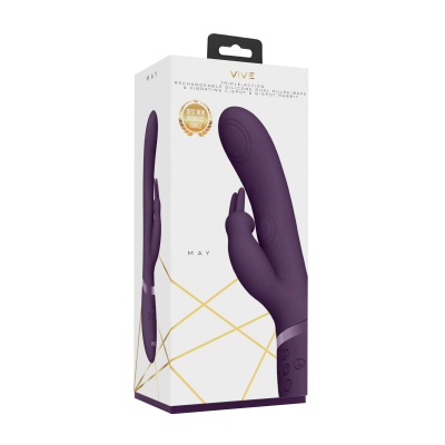 Wibrator Króliczek May - Pulse-Wave & C-Spot & G-Spot Rabbit - Fioletowy - 1