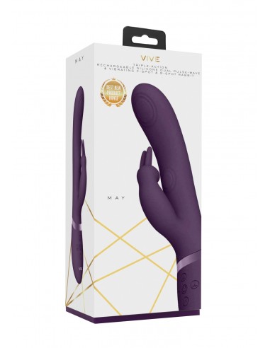 May - Pulse-Wave & C-Spot & G-Spot Rabbit - Purple - Wibratory Króliczki - 1