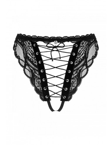 Bielizna-Sedila figi otwarte czarne  S/M - Figi - 7