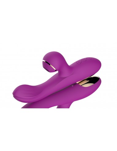 Dual Vibrator with Sucking Function Purple - Wibratory Bezdotykowe - 4