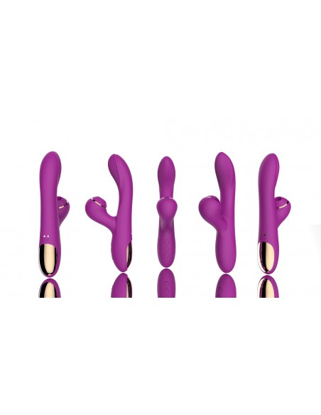Dual Vibrator with Sucking Function Purple - Wibratory Bezdotykowe - 6