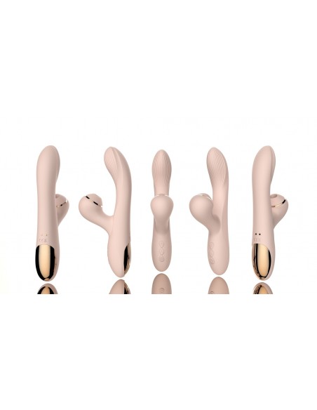 Dual Vibrator with Sucking Function Pink - Wibratory Bezdotykowe - 5