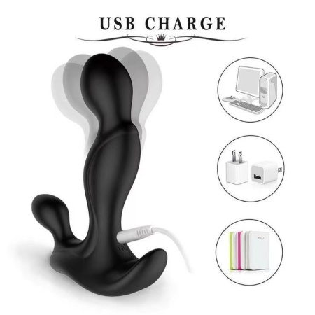 Masażer prostaty Prostate Twister 10 cm, czarny - 4