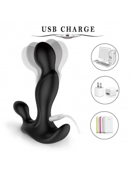 Prostate Twister Rechargeable Prostate Stimulator Black - Masażery i stymulatory prostaty - 4