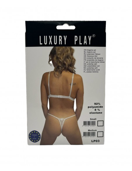Luxury Play - Lingerie Set Small White - Komplety bielizny erotycznej - 2