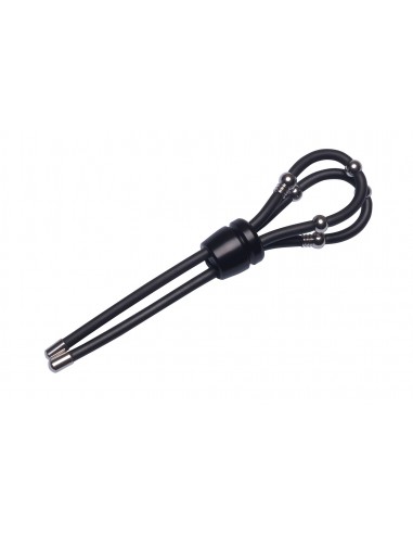 MALESATION Double Loop Granate Single schwarz - Pierścienie erekcyjne niewibrujące - 2